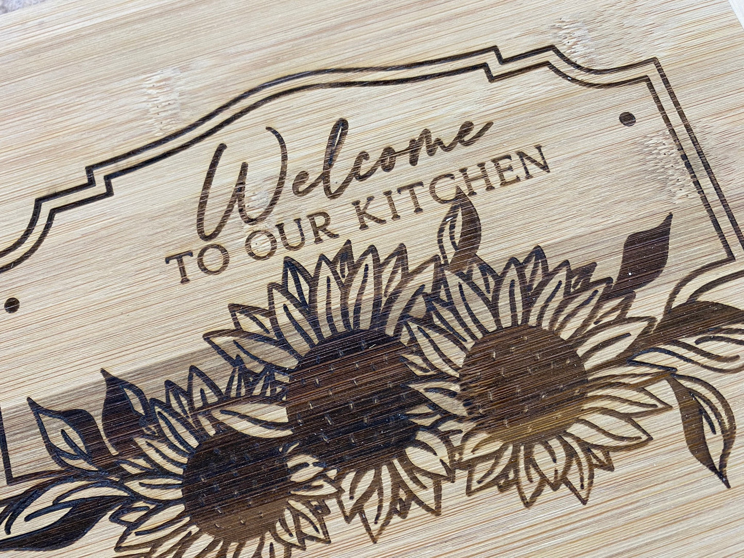 Engraved Kitchen Cutting board