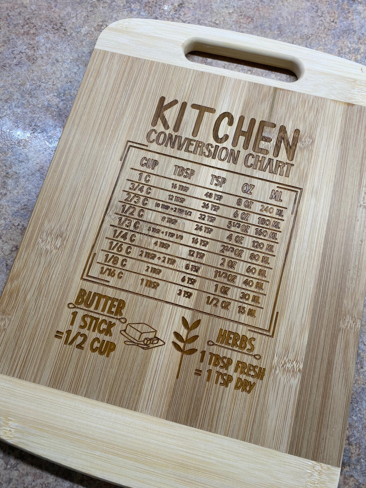 Engraved Kitchen Cutting board