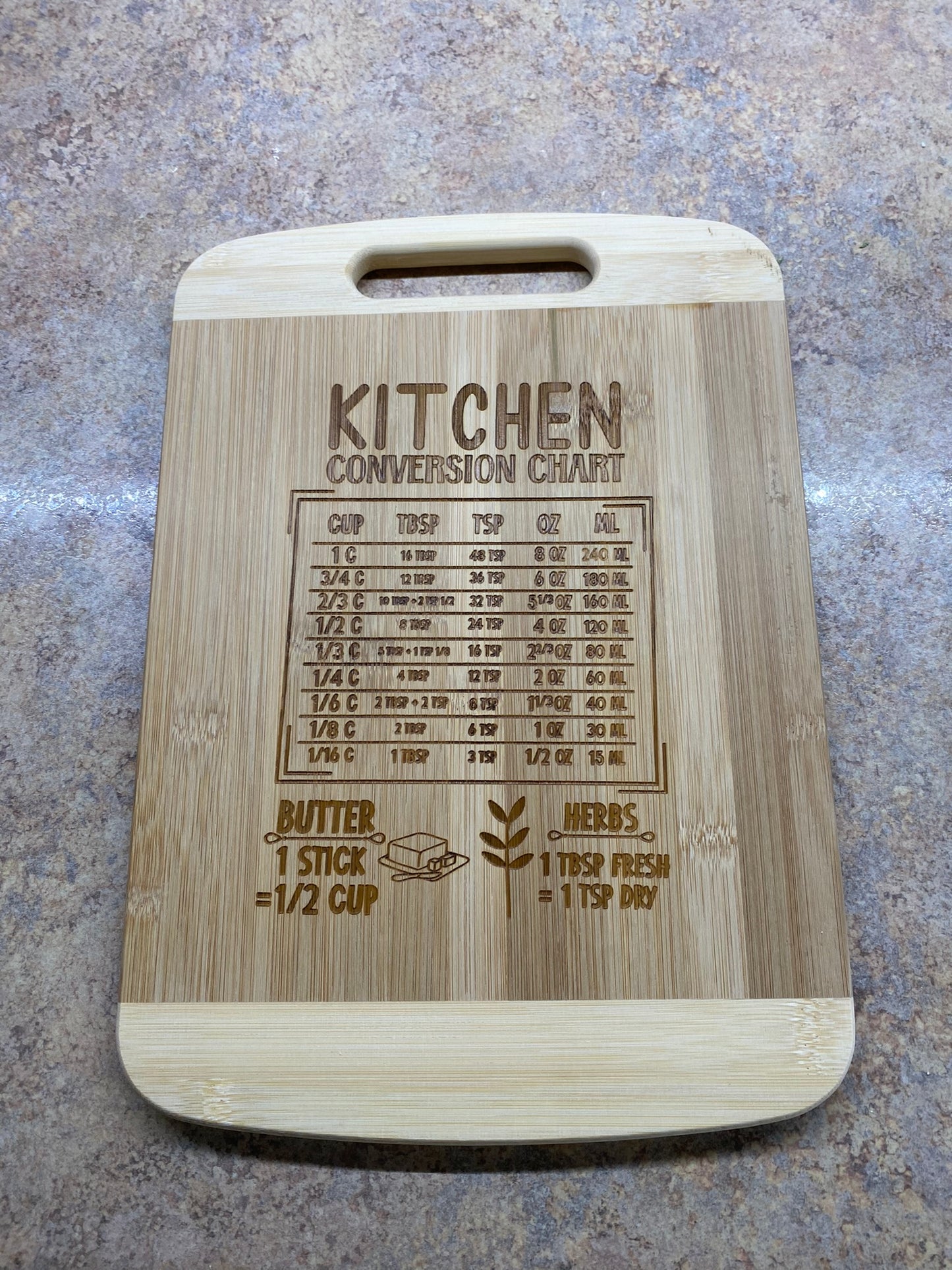 Engraved Kitchen Cutting board