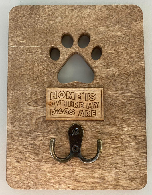 Dog Leash Holder for Wall - Dog Leash Hanger - Pet Leash Holder - 8"x6"