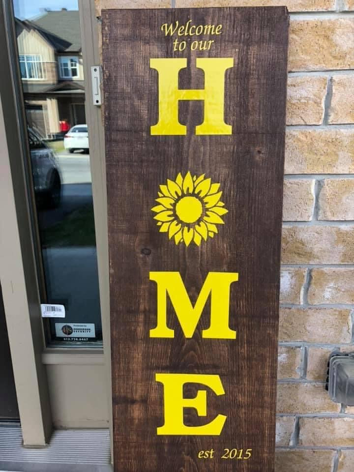 Customized wood sign