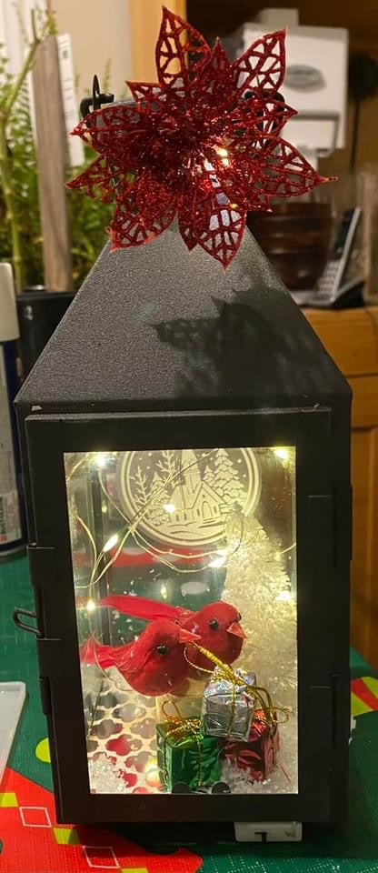 Christmas lantern 9” with led light